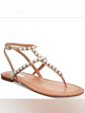 INC International Concepts Madigane Embellished Flat Sandals ** Size 6.5